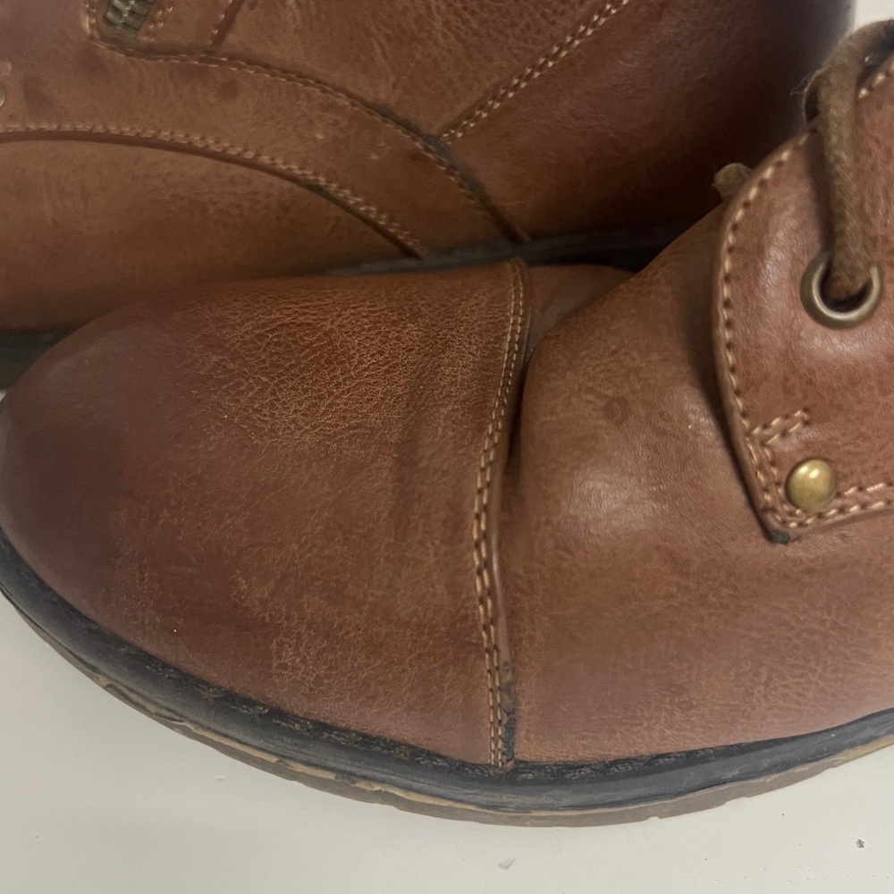 Hot Cakes Brown Moto Combat Boots Women’s Size 8.5 - Picture 5 of 9